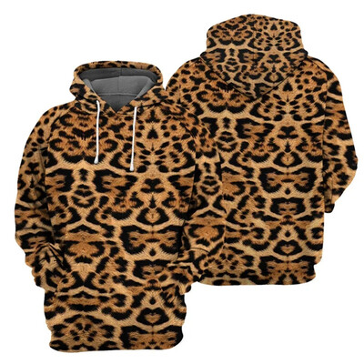 Animal Skin Giraffe Zebra Tiger Leopard Hoodie Ανδρικά μπλουζάκια με μακρυμάνικο πουλόβερ με 3D printed Ανδρικά ρούχα Street με κουκούλα