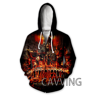 Νέα μόδα 3D εκτύπωσης SLAYER ROCK Φούτερ με φερμουάρ Φούτερ με κουκούλα με φερμουάρ Harajuku Φούτερ χιπ χοπ με κουκούλα