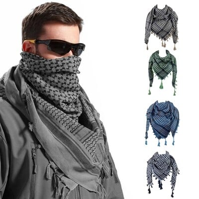 Κασκόλ Keffiyeh Tacticals Desert Scarf Wrap Shemagh Head Neck αραβικό μαντίλι Unisex Arab Shemagh Keffiyeh Palestine Scarf