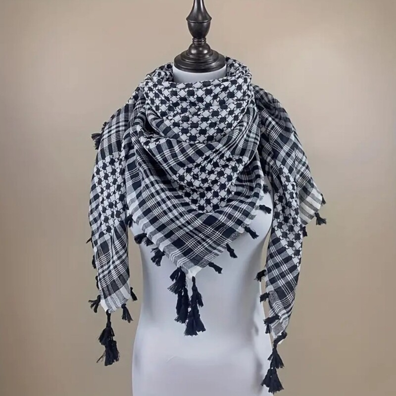 Keffiyeh Tacticals Sivatagi Sálpakolás Shemagh Head Neck Arab Sál Uniszex Arab Shemagh Keffiyeh Palesztina Sál