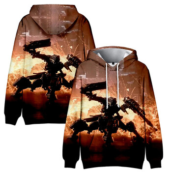 Game Armored Core VI Fires of Rubicon Графични суичъри Harajuku Fashion Cartoon 3D Print Hoodies For Men Clothes Kid Boy Tops