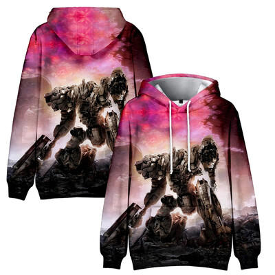 Hanorace grafice Game Armored Core VI Fires Of Rubicon Harajuku Moda desene animate 3D Print Hoodie pentru bărbați Haine Copii băieți Topuri