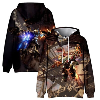 Hanorace grafice Game Armored Core VI Fires Of Rubicon Harajuku Moda desene animate 3D Print Hoodie pentru bărbați Haine Copii băieți Topuri