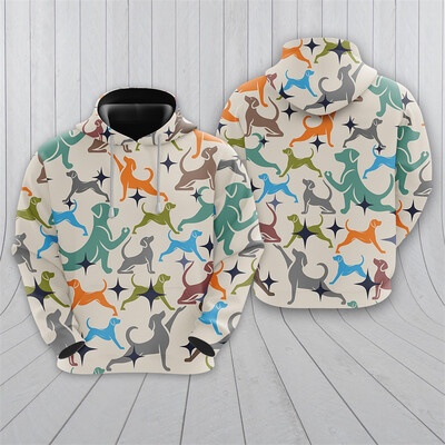 Labrador vadászat grafikus pulóverek Harajuku divat kutyavadász pulóverek férfiaknak ruhák alkalmi alkalmi vadkacsa tréningruha fiú felső