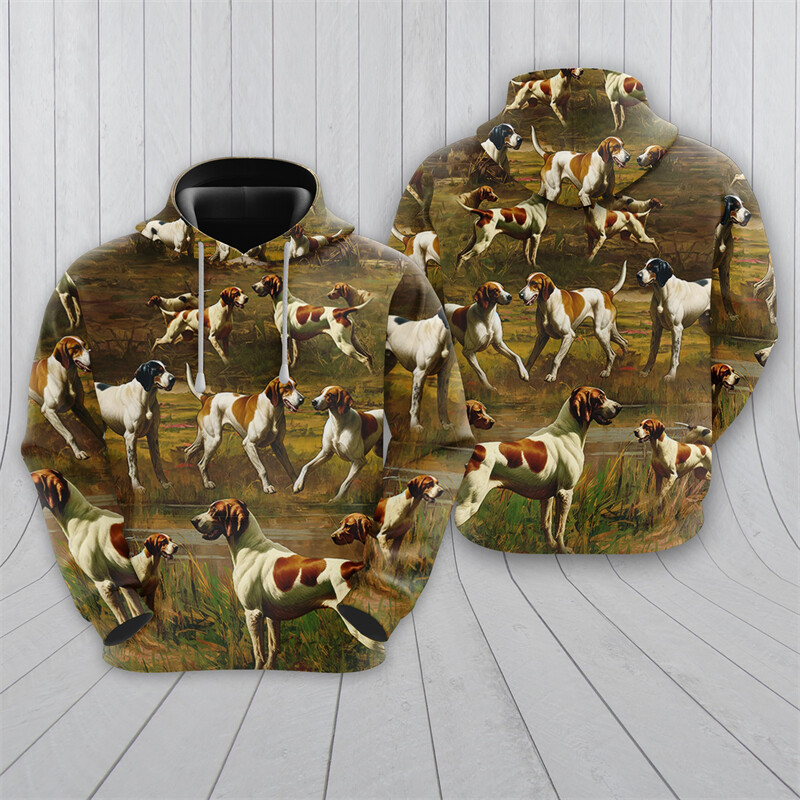 Labradoru medību grafikas sporta krekli Harajuku modes suņu medību kapuces Vīriešiem Apģērbi Ikdienišķs ikdienišķs meža pīles treniņtērps zēnam