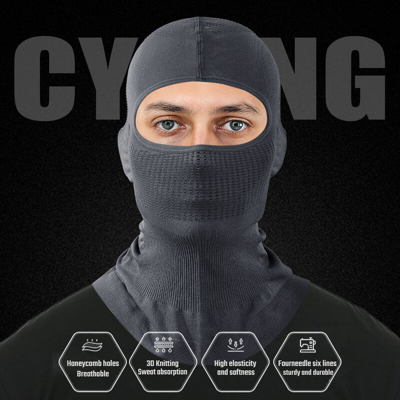 Balaclava Pălărie Mască pentru față completă Protecție solară respirabilă Husă elastică pentru față pentru sport, drumeții, camping, schi, în aer liber, eșarfă pentru cap bărbați