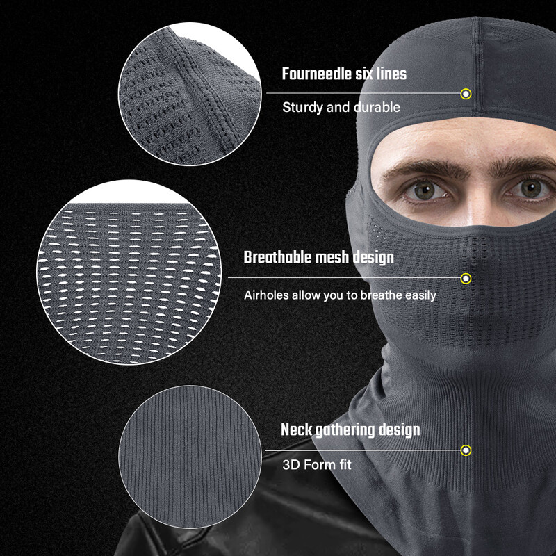 Balaclava Pălărie Mască pentru față completă Protecție solară respirabilă Husă elastică pentru față pentru sport, drumeții, camping, schi, în aer liber, eșarfă pentru cap bărbați
