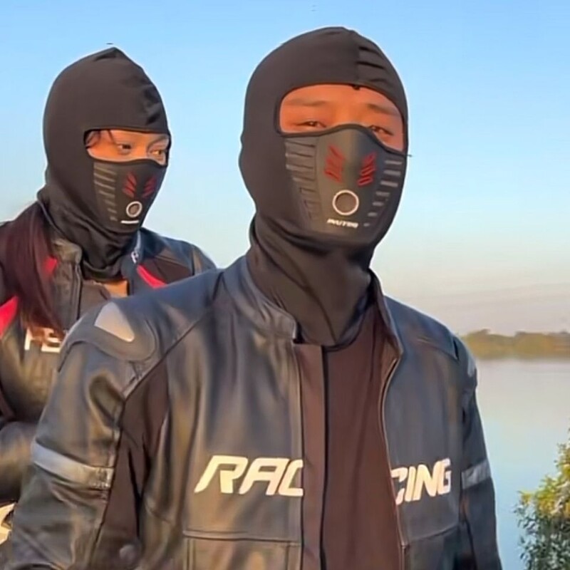 Zimná kukla, šatka, lyžiarska maska, motocyklová cyklistická maska, celotvárová maska, prachotesná, vetruodolná, kryt tváre, ohrievač krku, prilba, klobúk