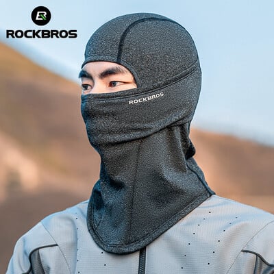 ROCKBROS Χειμερινό ποδήλατο Balaclava Αντιανεμικό κασκόλ προσώπου από ζεστό φλις μάσκα προσώπου για υπαίθριο αθλητικό ψάρεμα σκι Μοτοσικλέτα ποδηλασίας