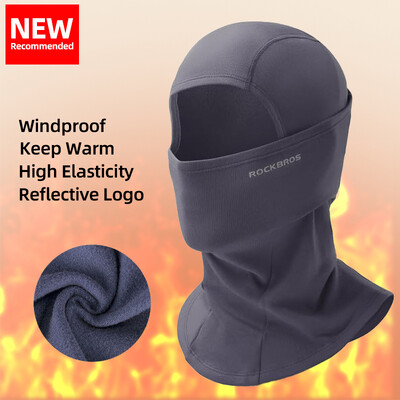 ROCKBROS Téli Kerékpár Balaclava Szélálló Meleg Polár Sálmaszk Szabadtéri Sport Horgászat Sí Motor Kerékpáros Fejfedők