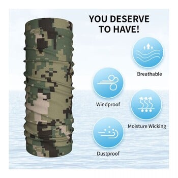 Navy NWU Camo Bandana Λαιμός Gaiter εμπριμέ καμουφλάζ Balaclavas Μάσκα Κασκόλ Πολυλειτουργικό κεφαλόδεσμο Ανδρικά Γυναίκα Ενήλικες Χειμώνας