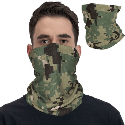Navy NWU Camo Bandana Neck Gaiter Printed Camouflage Balaclavas Mask Шал Многофункционална лента за глава Мъже Жени Възрастни Зима