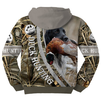 Animal Dog Hunting 3D Print Мъжки суичъри с качулка Hunting Hunter Мъжки/дамски суичъри Harajuku Streetwear Ежедневна хип-хоп риза