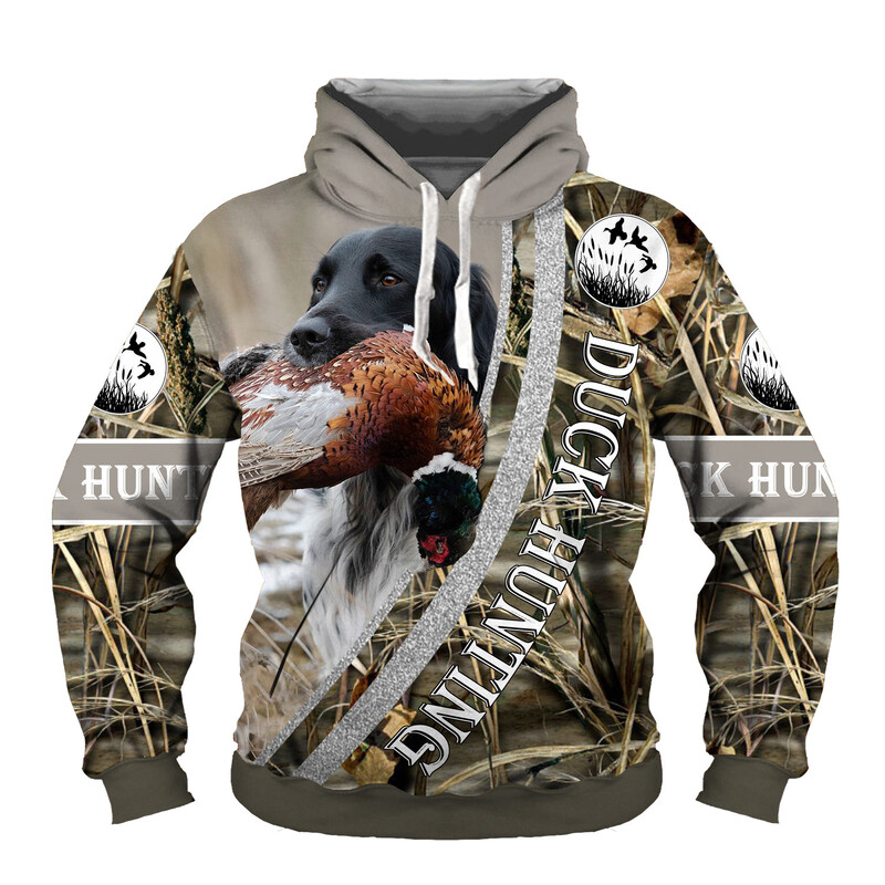 Animal Dog Hunting 3D Print Ανδρικές κουκούλες Hunting Hunter Ανδρικές/Γυναικείες φούτερ Harajuku Streetwear Casual Hip Hop πουκάμισο