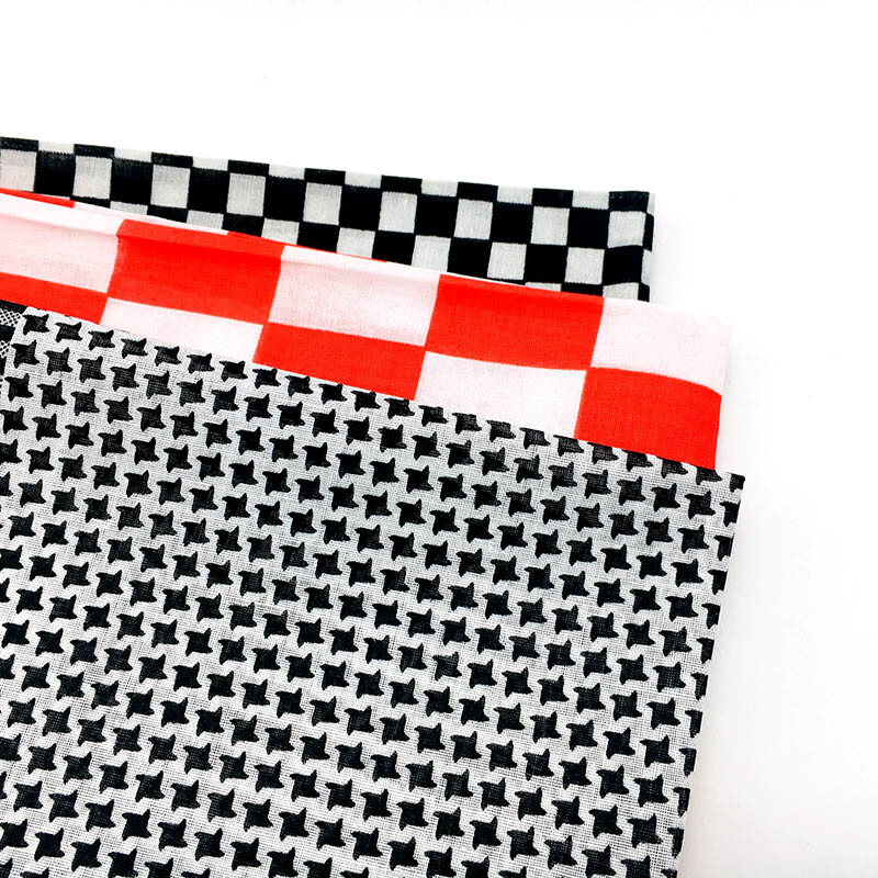 Melns, balts pleds bandanas vīriešiem kabatas kvadrātveida šalle kokvilnas sieviešu galvas saite kakla lakats galvassegas sporta riteņbraukšanas maska