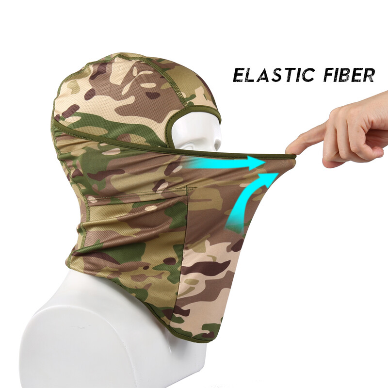 Balaclava tactică de vară Ciclism Acoperire completă Rezistent la vânt, alergare, schi, eșarfă, sport, bicicletă, mască respirabilă, cască, glugă, șapcă bărbați