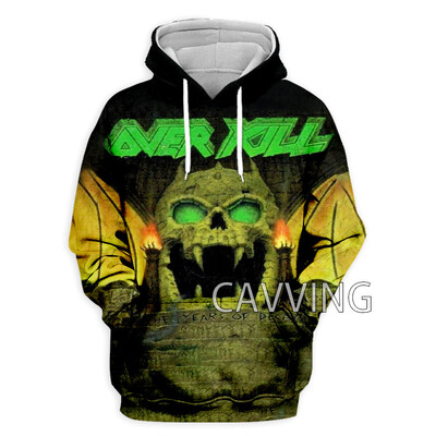 Νέα μόδα 3D εκτύπωση Overkill Band Hoodies Φούτερ με κουκούλα Harajuku Φούτερ με κουκούλα Μπλούζες ρούχα