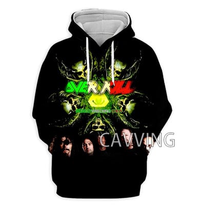 Nové módne 3D potlačené mikiny s kapucňou Overkill Band, mikiny s kapucňou Harajuku, mikiny s kapucňou, topy a oblečenie