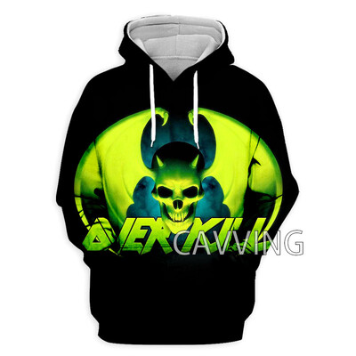 Nové módne 3D potlačené mikiny s kapucňou Overkill Band, mikiny s kapucňou Harajuku, mikiny s kapucňou, topy a oblečenie