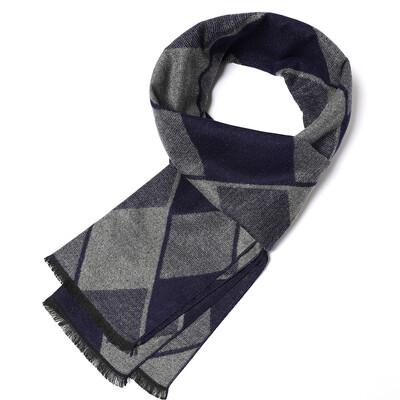 Izbraukuma vīriešu biznesa šalle Populāra jauna vēja necaurlaidīga smilšu šalle Luksusa apdruka kakla šalle Mode rudens un ziemas kašmira šalle