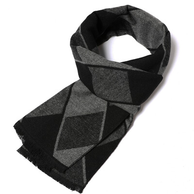 Izbraukuma vīriešu biznesa šalle Populāra jauna vēja necaurlaidīga smilšu šalle Luksusa apdruka kakla šalle Mode rudens un ziemas kašmira šalle