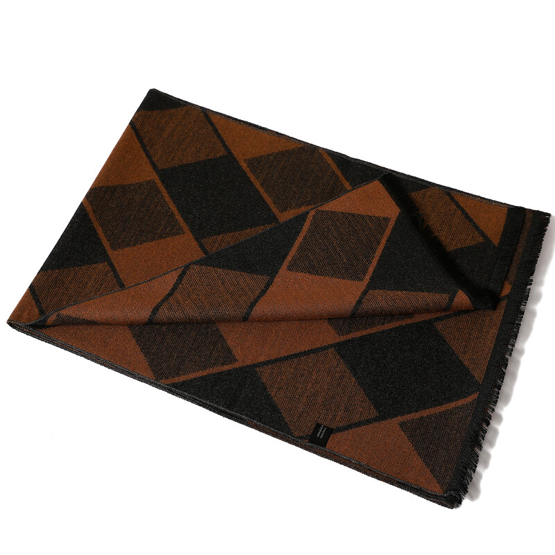 Izbraukuma vīriešu biznesa šalle Populāra jauna vēja necaurlaidīga smilšu šalle Luksusa apdruka kakla šalle Mode rudens un ziemas kašmira šalle