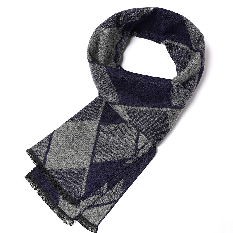 Izbraukuma vīriešu biznesa šalle Populāra jauna vēja necaurlaidīga smilšu šalle Luksusa apdruka kakla šalle Mode rudens un ziemas kašmira šalle