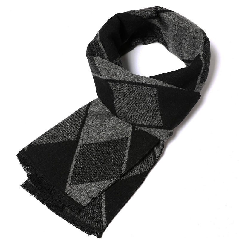 Izbraukuma vīriešu biznesa šalle Populāra jauna vēja necaurlaidīga smilšu šalle Luksusa apdruka kakla šalle Mode rudens un ziemas kašmira šalle