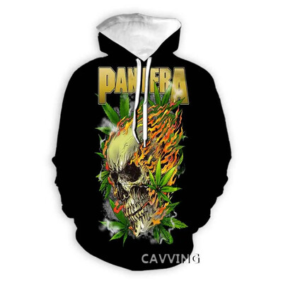 Módne mikiny s kapucňou Pantera Band s 3D potlačou, Harajuku mikiny s kapucňou, topy a oblečenie pre ženy/mužov