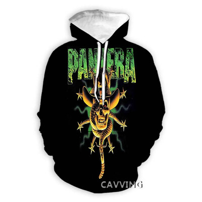 Módne mikiny s kapucňou Pantera Band s 3D potlačou, Harajuku mikiny s kapucňou, topy a oblečenie pre ženy/mužov