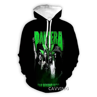 Módne mikiny s kapucňou Pantera Band s 3D potlačou, Harajuku mikiny s kapucňou, topy a oblečenie pre ženy/mužov
