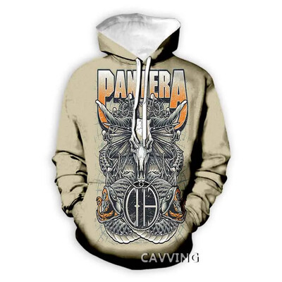 Módne mikiny s kapucňou Pantera Band s 3D potlačou, Harajuku mikiny s kapucňou, topy a oblečenie pre ženy/mužov