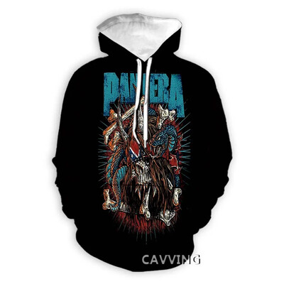 Módne mikiny s kapucňou Pantera Band s 3D potlačou, Harajuku mikiny s kapucňou, topy a oblečenie pre ženy/mužov