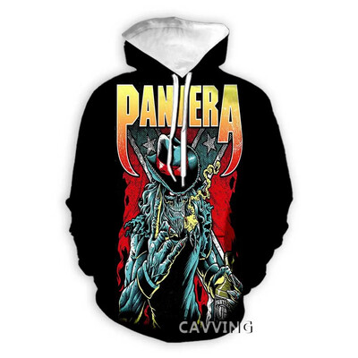 Módne mikiny s kapucňou Pantera Band s 3D potlačou, Harajuku mikiny s kapucňou, topy a oblečenie pre ženy/mužov