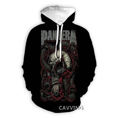 Módne mikiny s kapucňou Pantera Band s 3D potlačou, Harajuku mikiny s kapucňou, topy a oblečenie pre ženy/mužov