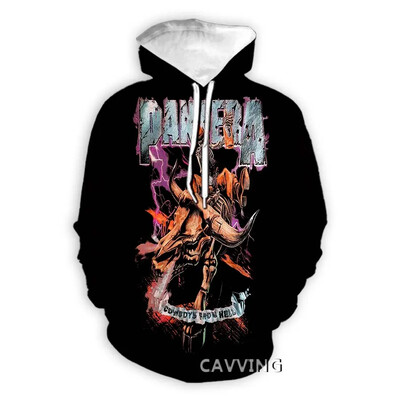 Módne mikiny s kapucňou Pantera Band s 3D potlačou, Harajuku mikiny s kapucňou, topy a oblečenie pre ženy/mužov