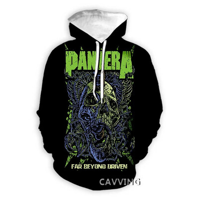 Módne mikiny s kapucňou Pantera Band s 3D potlačou, Harajuku mikiny s kapucňou, topy a oblečenie pre ženy/mužov