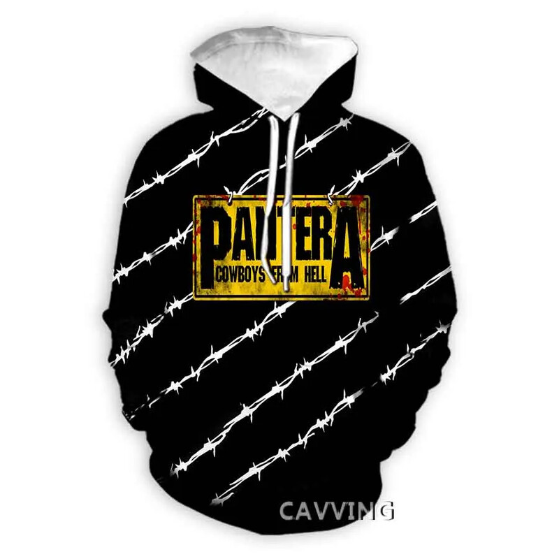 Módne mikiny s kapucňou Pantera Band s 3D potlačou, Harajuku mikiny s kapucňou, topy a oblečenie pre ženy/mužov