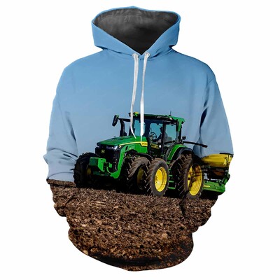 Tractor Engineering Car 3D Printed Vasaras Vīriešu Kapucis Modes Klasisks Trend Street Ikdienas brīvs Kvalitatīvs Virsapģērbs