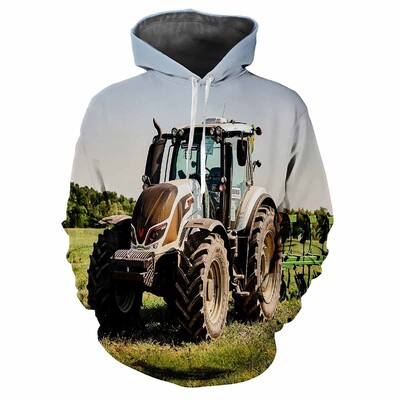 Tractor Engineering Car 3D Printed Vasaras Vīriešu Kapucis Modes Klasisks Trend Street Ikdienas brīvs Kvalitatīvs Virsapģērbs