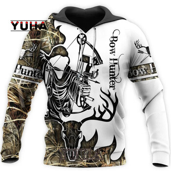 Animal Hunting Deer/Pig Reaper Bow Hunter Camo Нов моден анцуг Ежедневни суичъри/суичъри/яке с 3D принт