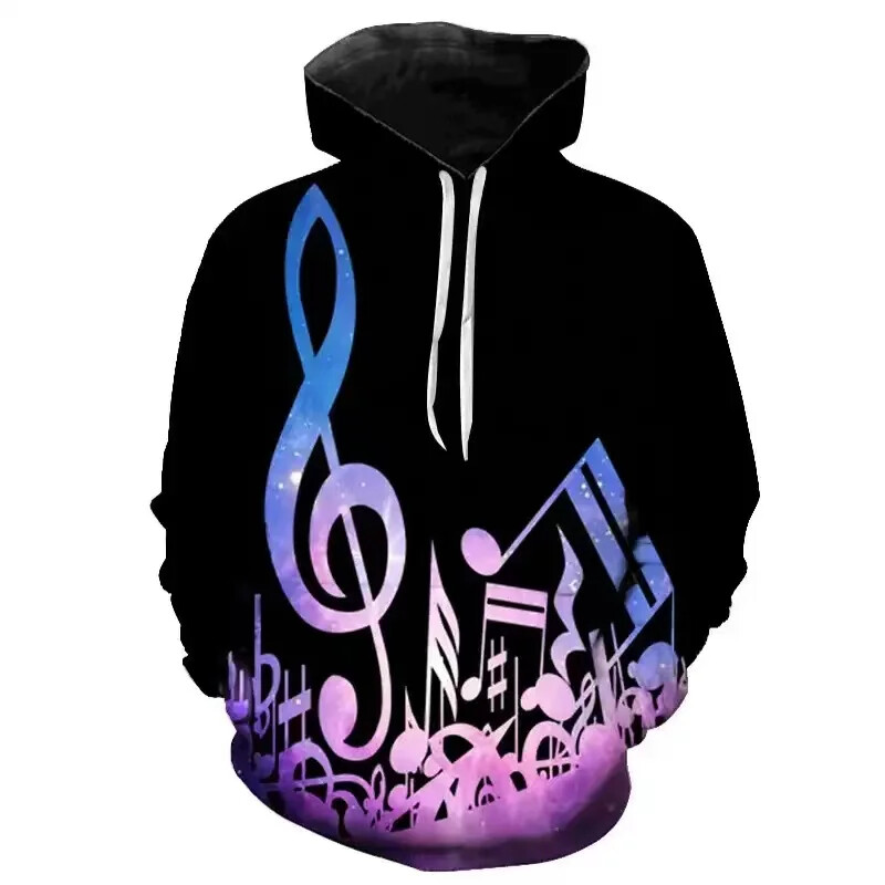 Nové mikiny s kapucňou s 3D potlačou pre mužov a ženy, jarné hudobné ležérne mikiny s dlhým rukávom, hip hopové vtipné streetwear mikiny