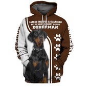 Inteligentný pes Doberman 3D tlačené pánske mikiny s kapucňou unisex sveter streetwear bunda chlapec ležérne nadrozmerné teplákové súpravy
