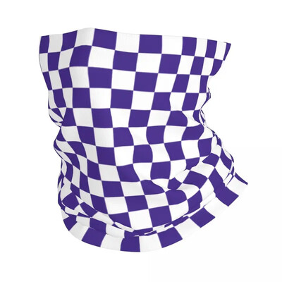 Színes geometrikus kockás bandana nyakmelegítő férfi női téli sícső sál lábszár fekete-fehér kockás arcvédő