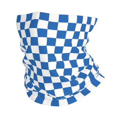 Színes geometrikus kockás bandana nyakmelegítő férfi női téli sícső sál lábszár fekete-fehér kockás arcvédő