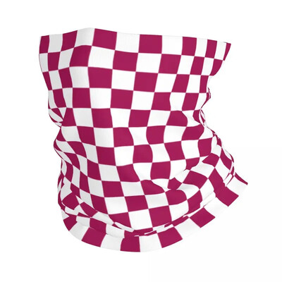 Színes geometrikus kockás bandana nyakmelegítő férfi női téli sícső sál lábszár fekete-fehér kockás arcvédő