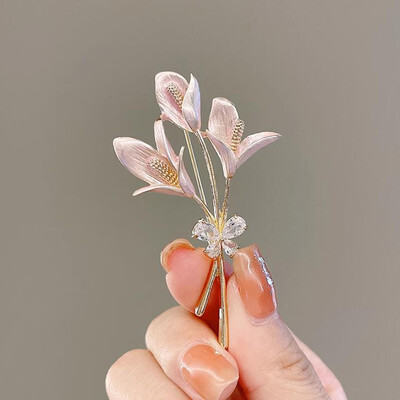 Broșă cu flori de cristal, ace de rever, bijuterii cu strasuri, ace de nuntă pentru femei, broșe mari pentru femei, accesorii de îmbrăcăminte pentru corsaj