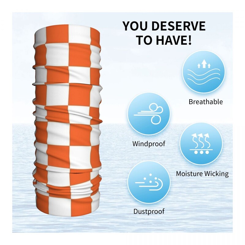 Tennessee Checkerboard Bandana Gâtură pentru gât cu imprimeu în carouri Balaclava Mască Eșarfă Bentiță Sport în aer liber pentru bărbați, femei, adulți