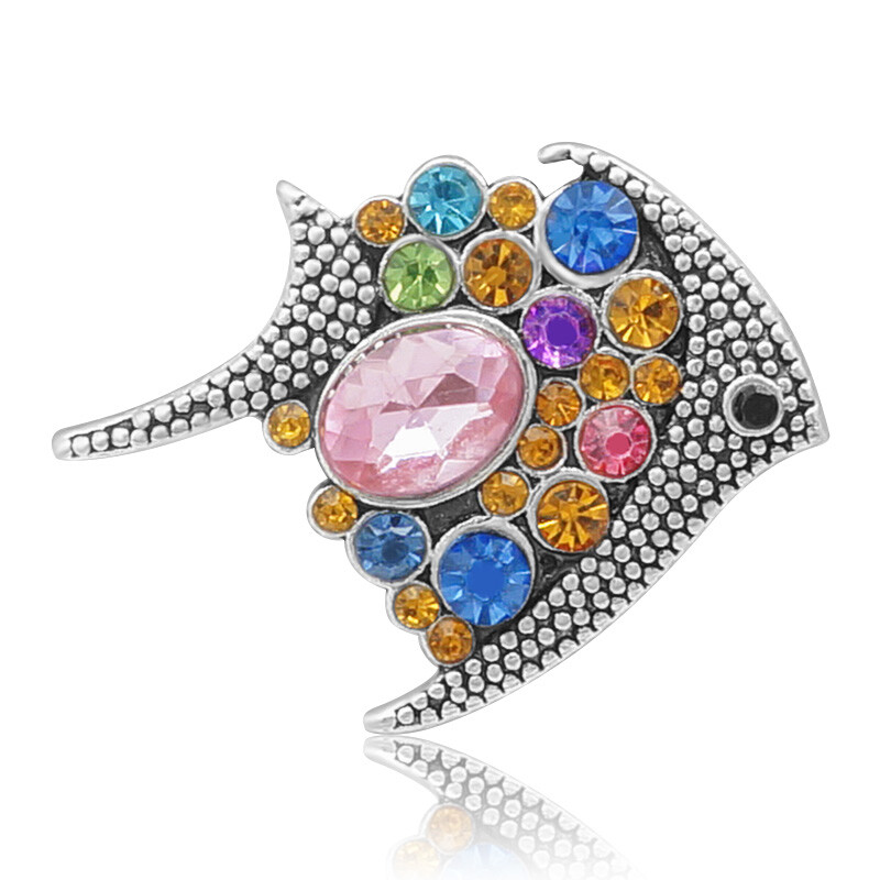 New Beauty Animals ērgļu gliemeži Fish Birds Lovely 20 MM Metāla spiedpogas DIY 18 mm snap rotaslietas vairumtirdzniecība KZ3386