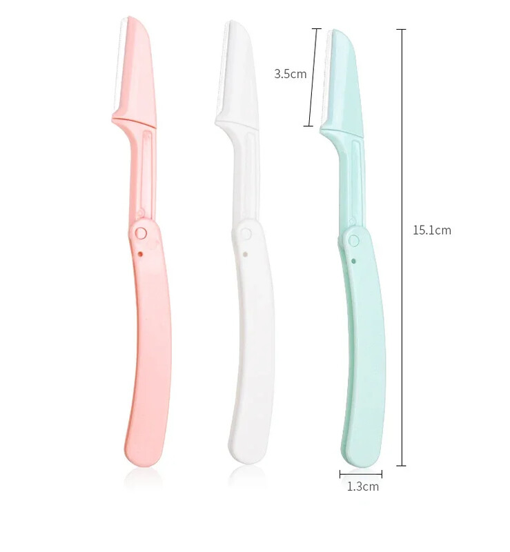 1/3 gab. Pārnēsājams uzacu trimeris, drošs uzacu veidotājs, salokāms uzacu trimeris skuvekļa asmens skuveklis SIEVIETĒM grima rīki